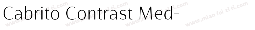 Cabrito Contrast Med字体转换